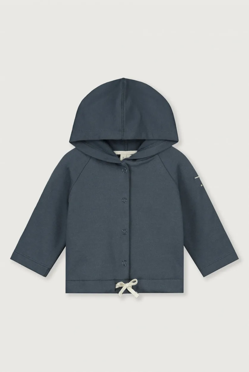 Baby Hooded Cardigan GOTS | Blue Grey