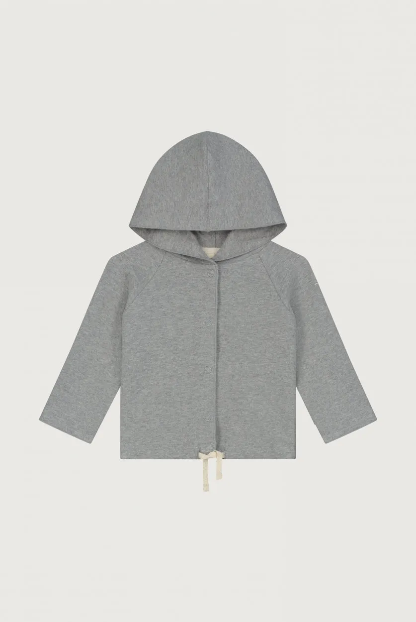 Baby Hooded Cardigan | Grey Melange