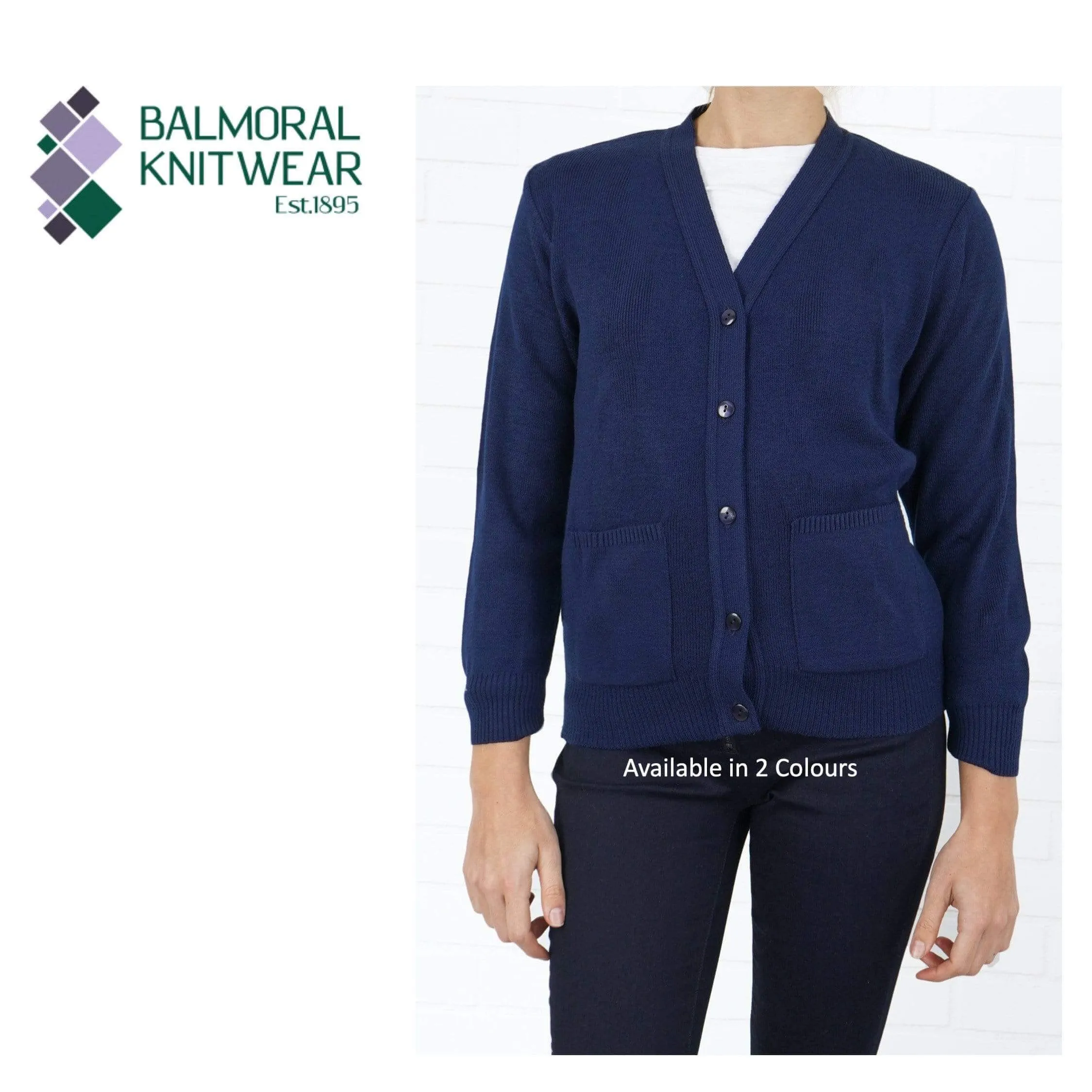 Balmoral Women V-Neck Soft Touch Patch Pockets Button-Up Cardigan