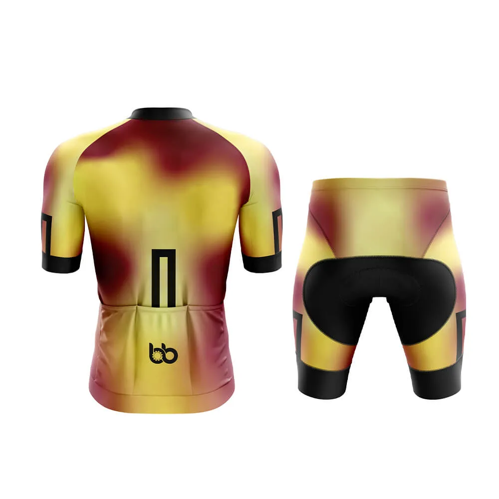 Bicycle Booth Prism (Yellow-Maroon) Aero Cycling Kit