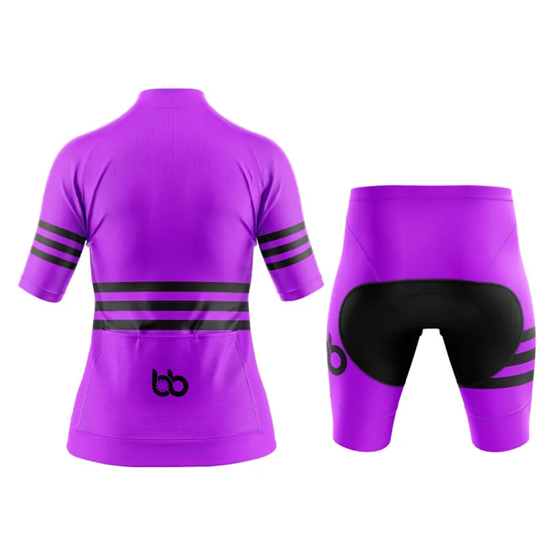 Bicycle Booth Stripes (Purple) Aero Cycling Kit