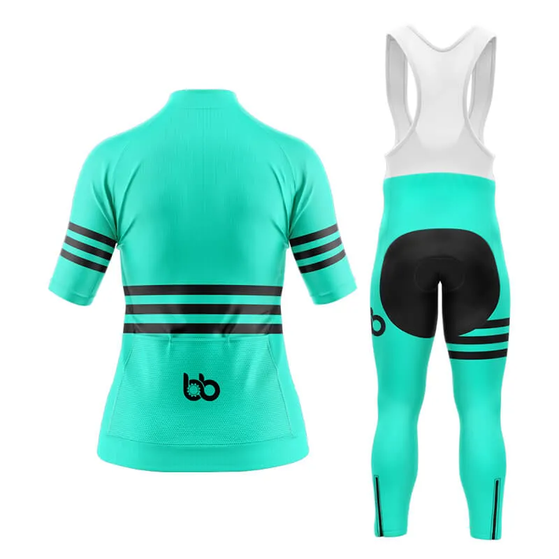 Bicycle Booth Stripes (Teal) Aero Cycling Kit