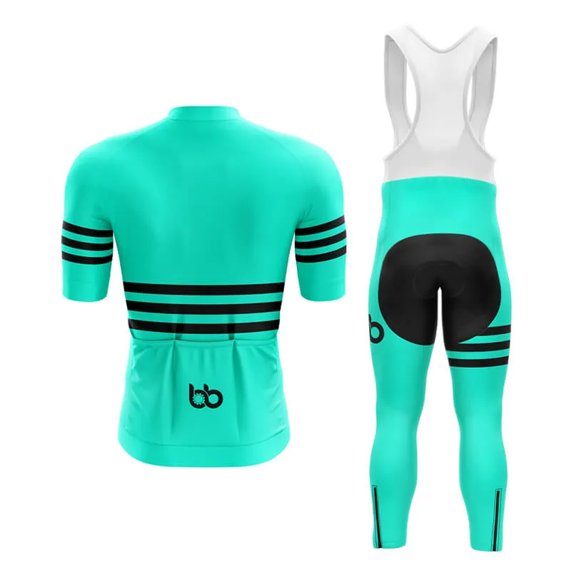 Bicycle Booth Stripes (Teal) Aero Cycling Kit