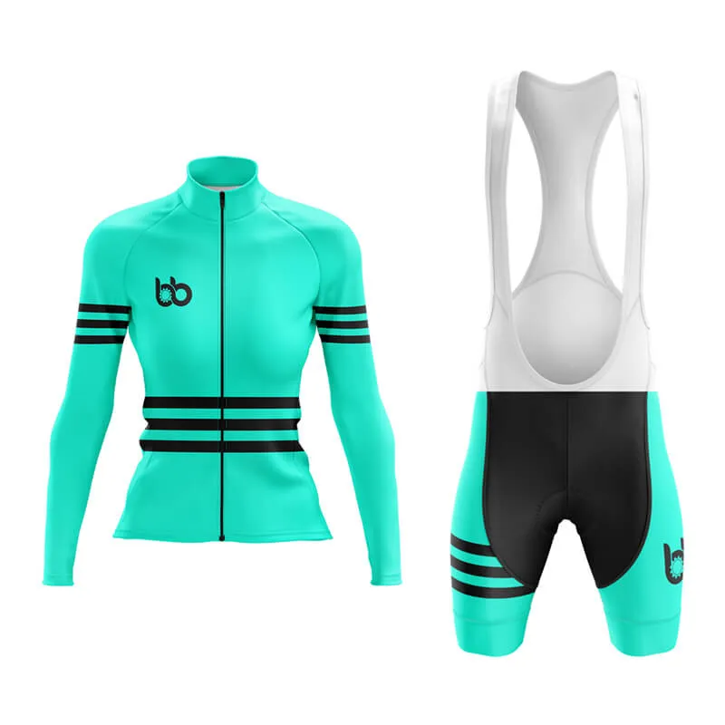 Bicycle Booth Stripes (Teal) Aero Cycling Kit