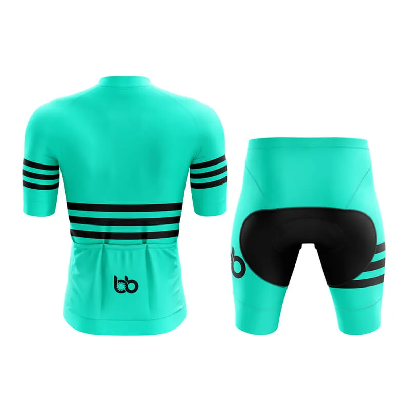 Bicycle Booth Stripes (Teal) Aero Cycling Kit