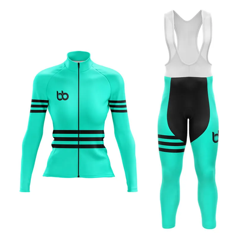 Bicycle Booth Stripes (Teal) Aero Cycling Kit