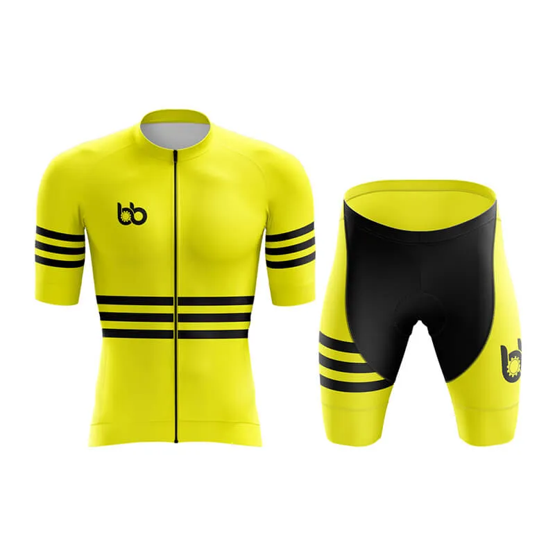 Bicycle Booth Stripes (Yellow) Aero Cycling Kit