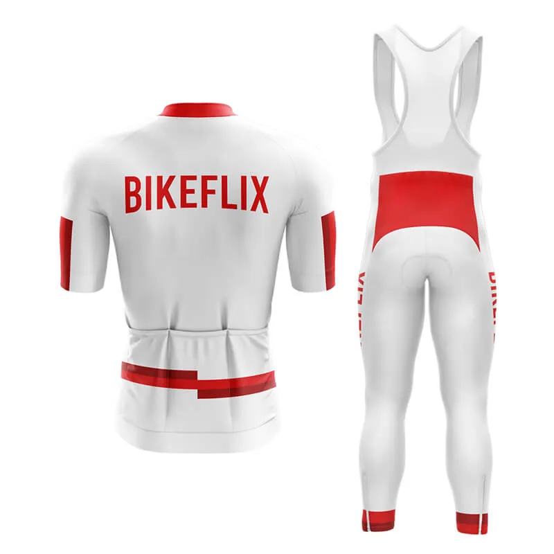 Bikeflix Aero Cycling Kit (V1) (White)