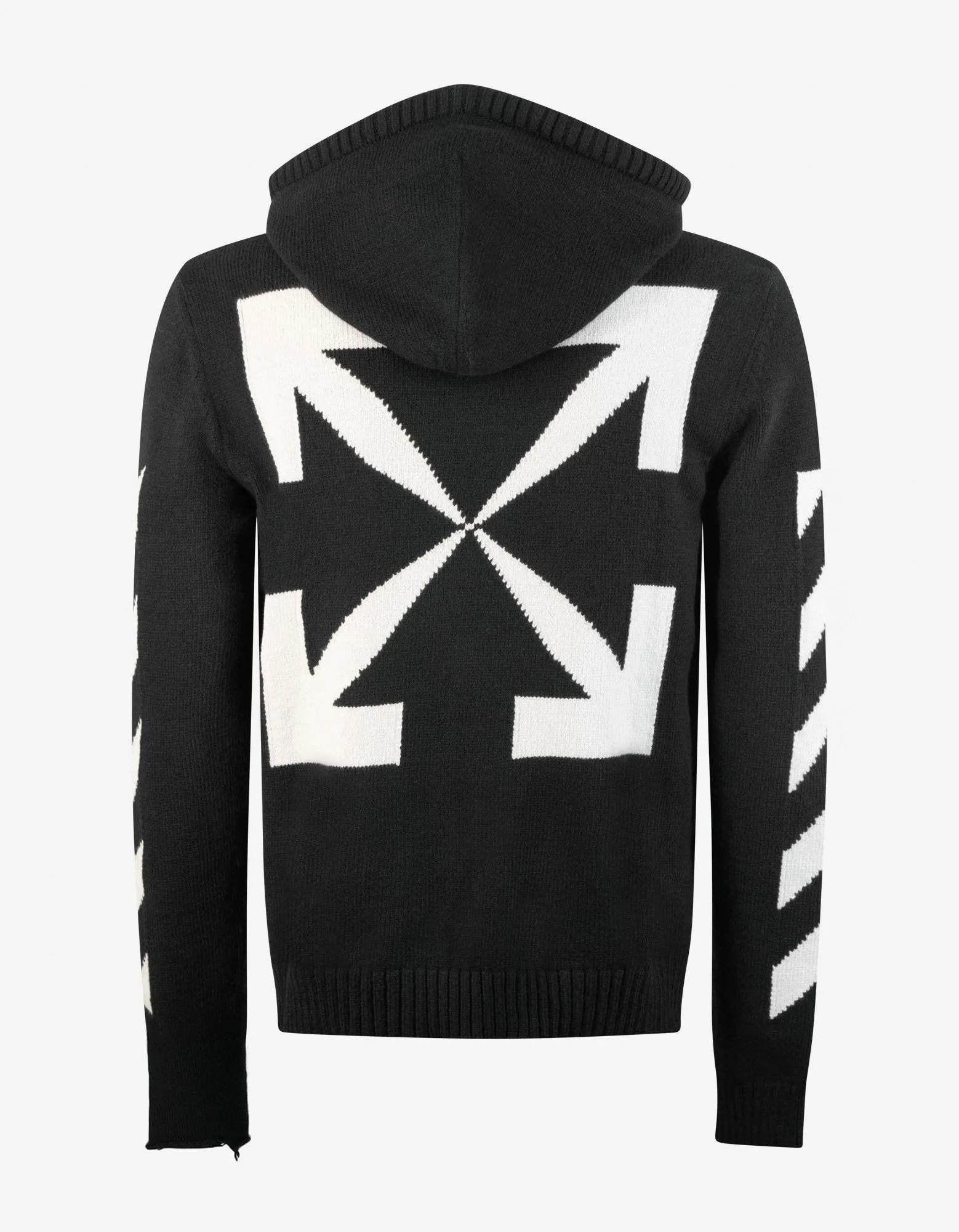 Black Arrows Hooded Zip Cardigan -