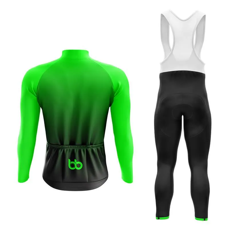 Black to Green Aero Cycling Kit