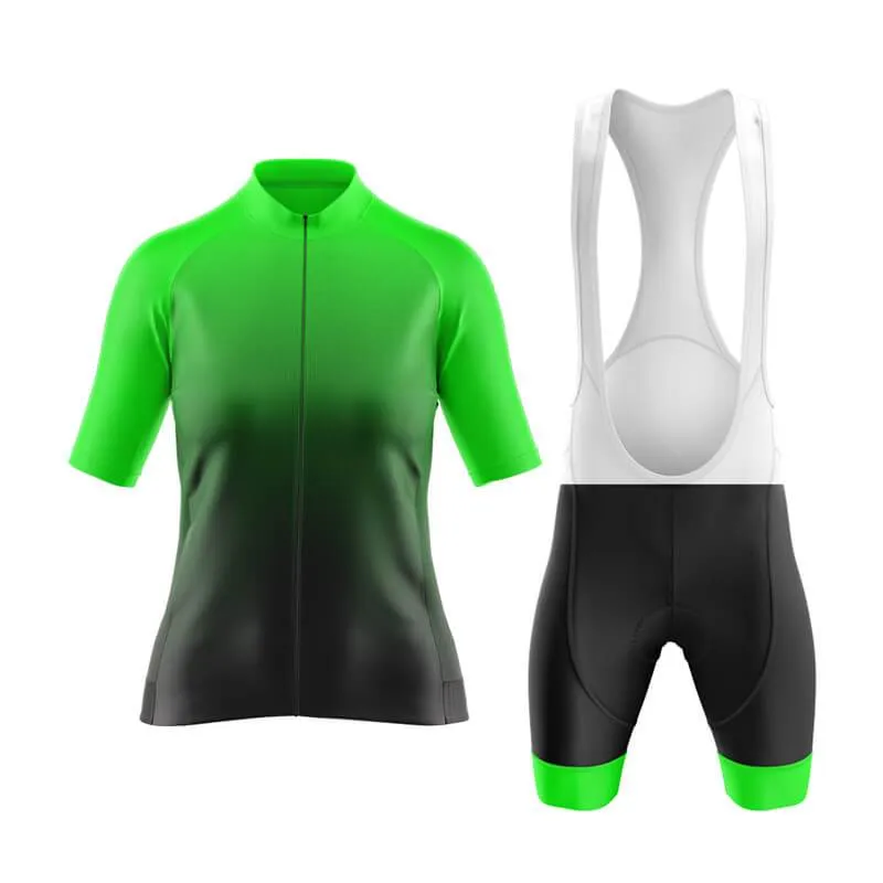 Black to Green Aero Cycling Kit