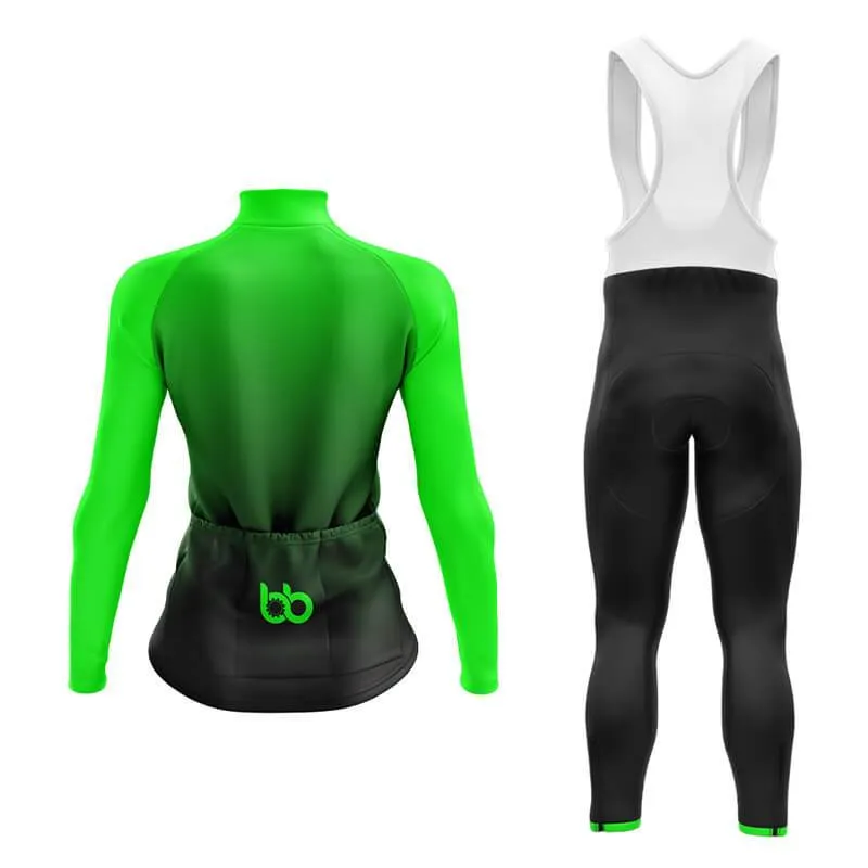 Black to Green Aero Cycling Kit