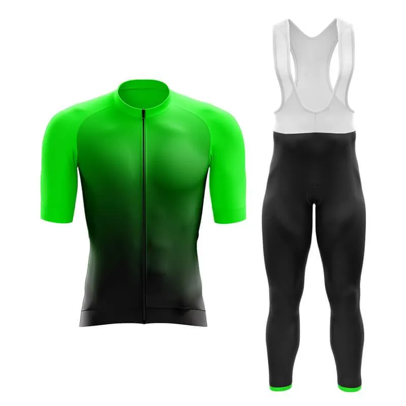 Black to Green Aero Cycling Kit