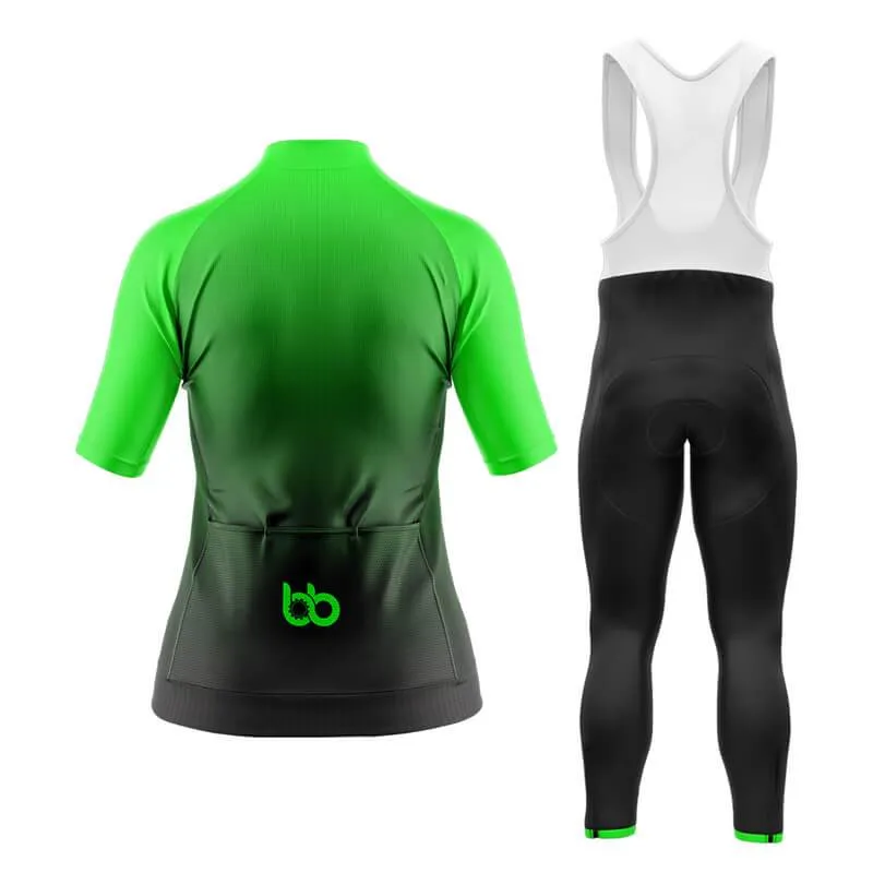 Black to Green Aero Cycling Kit