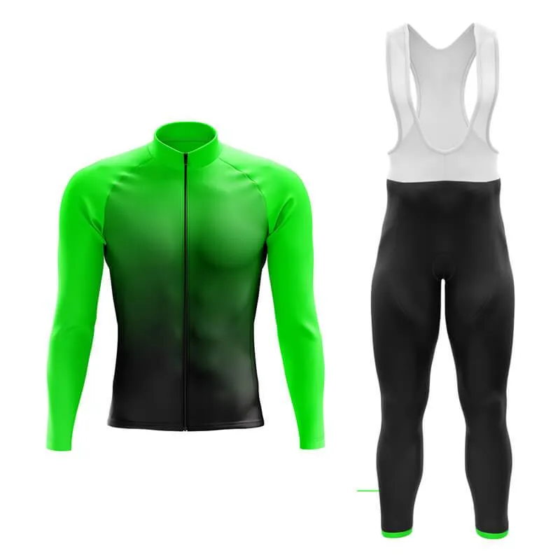 Black to Green Aero Cycling Kit