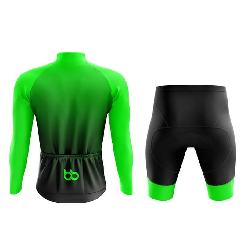 Black to Green Aero Cycling Kit