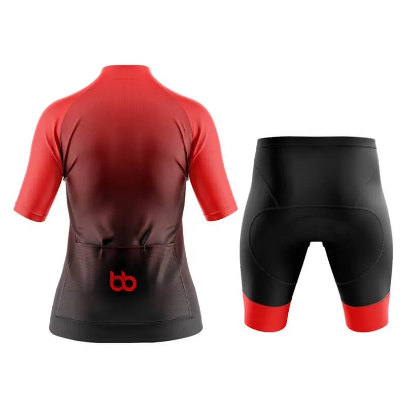 Black to Red Aero Cycling Kit