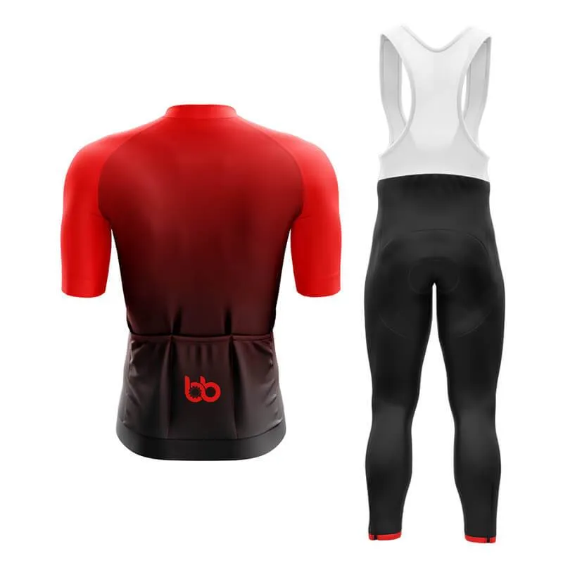 Black to Red Aero Cycling Kit