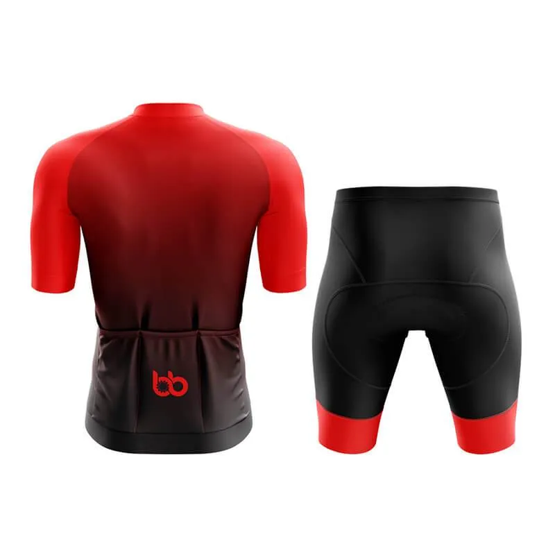 Black to Red Aero Cycling Kit