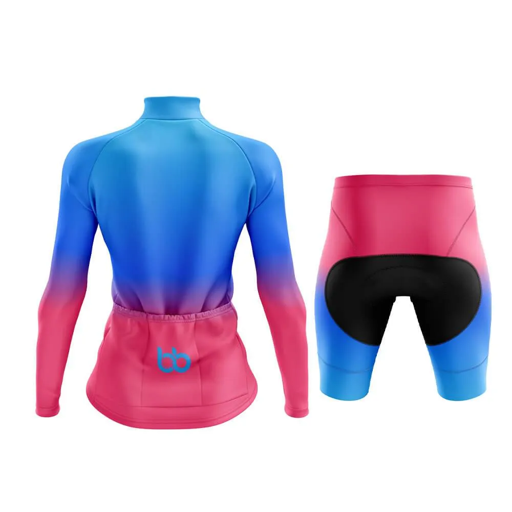 Blue-Pink Gradient Aero Cycling Kit