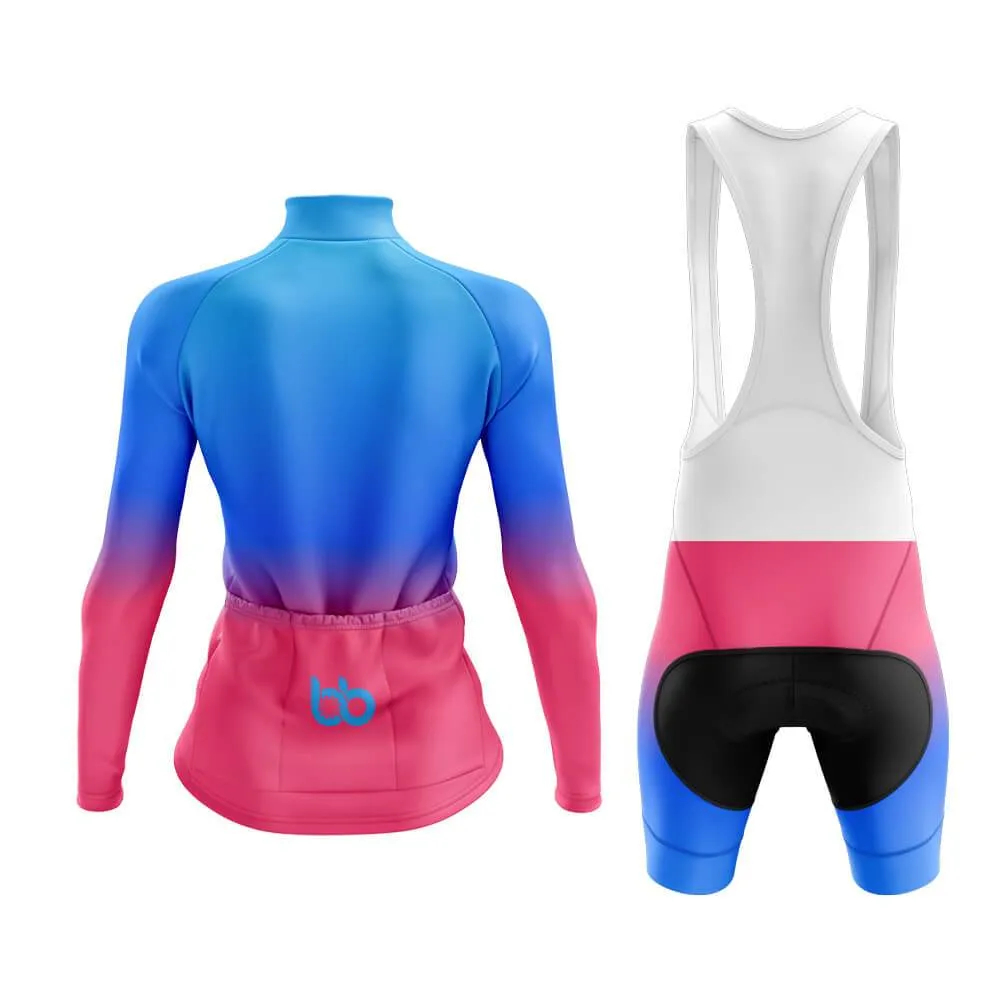 Blue-Pink Gradient Aero Cycling Kit