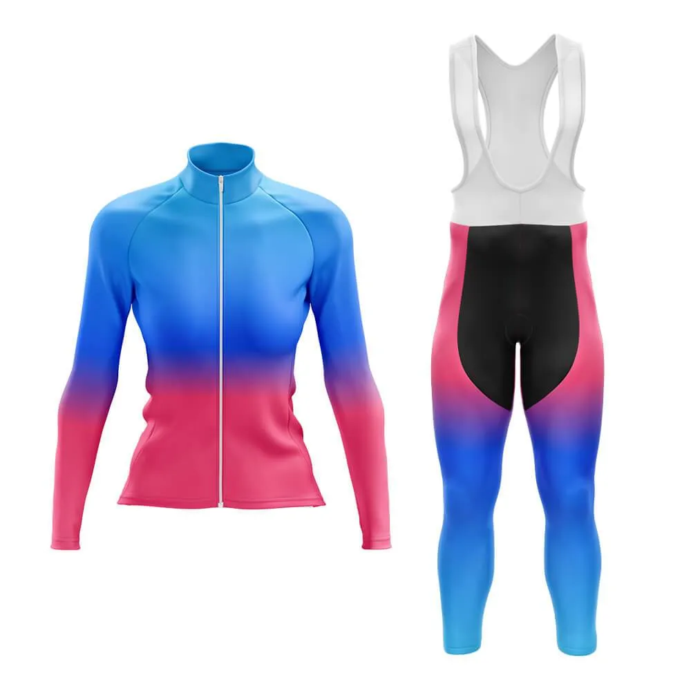 Blue-Pink Gradient Aero Cycling Kit