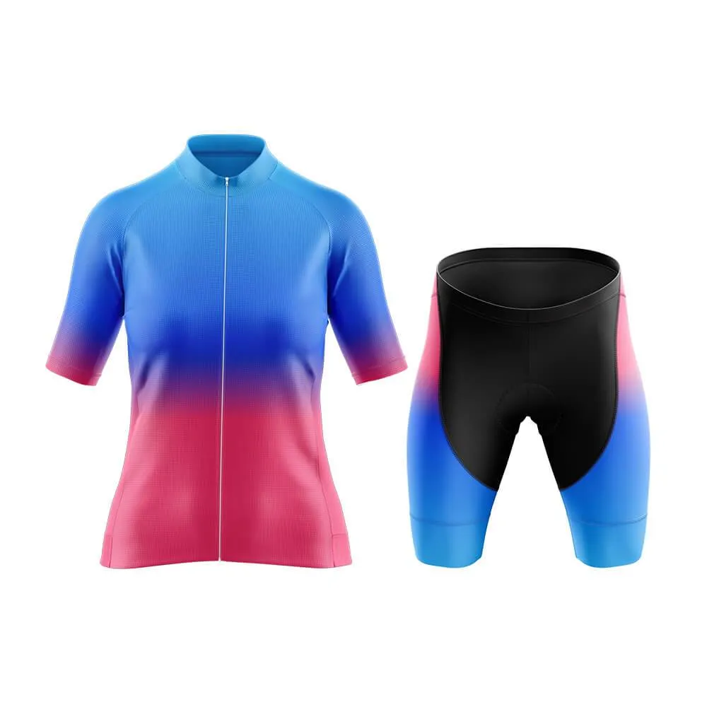 Blue-Pink Gradient Aero Cycling Kit