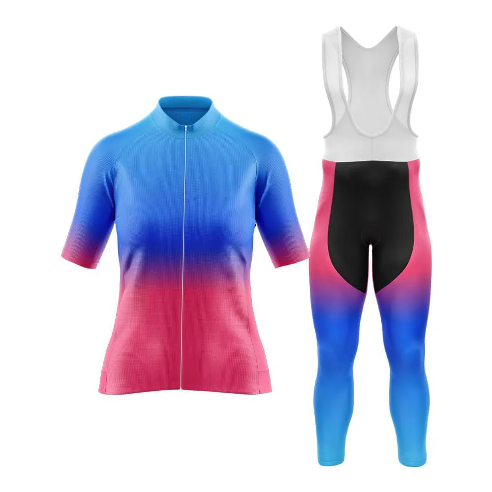 Blue-Pink Gradient Aero Cycling Kit