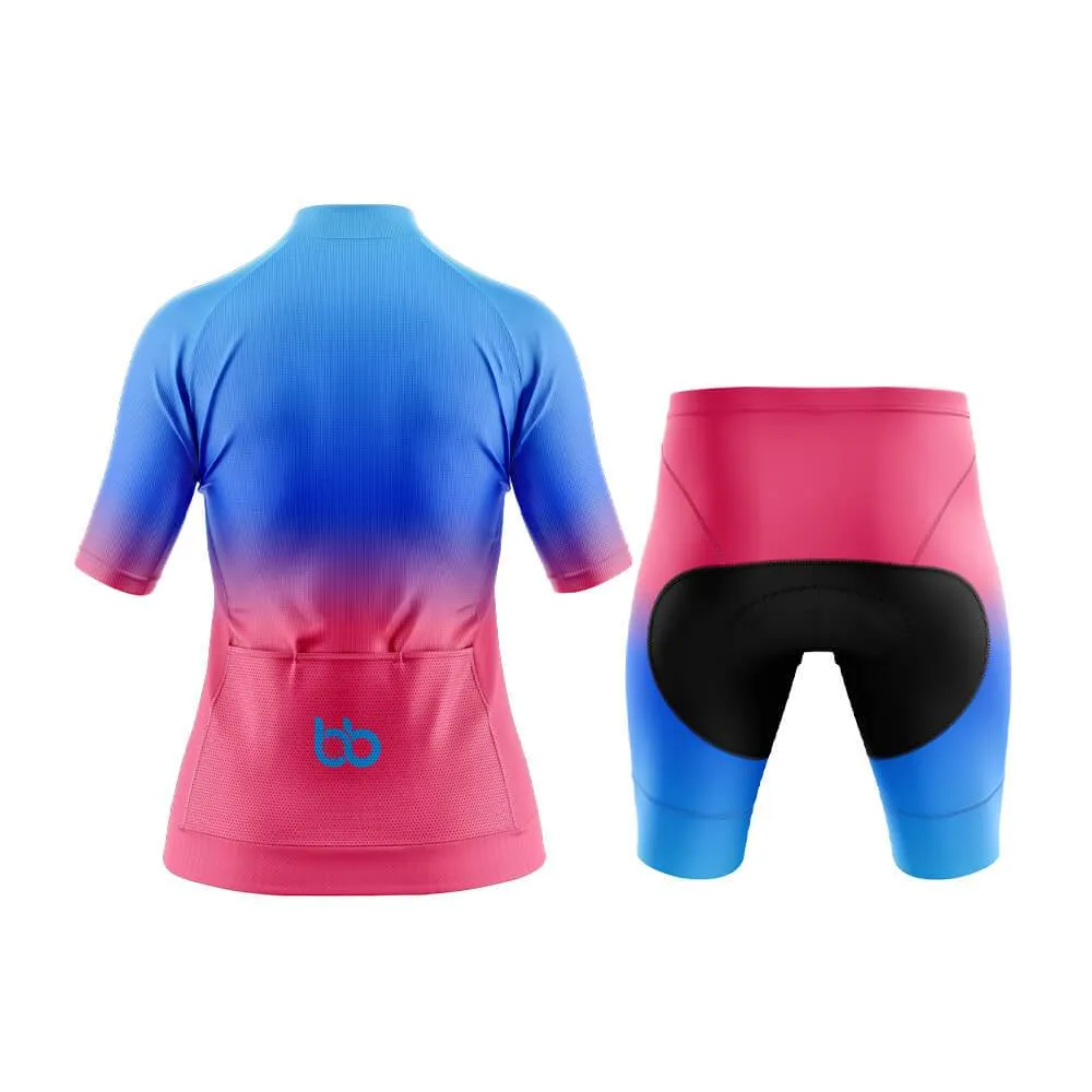 Blue-Pink Gradient Aero Cycling Kit