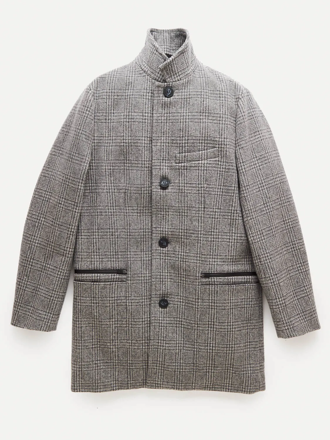 Bordin Wool Plaid Overcoat