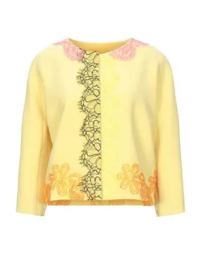 Boutique Moschino Women Blazer Yellow 12 UK