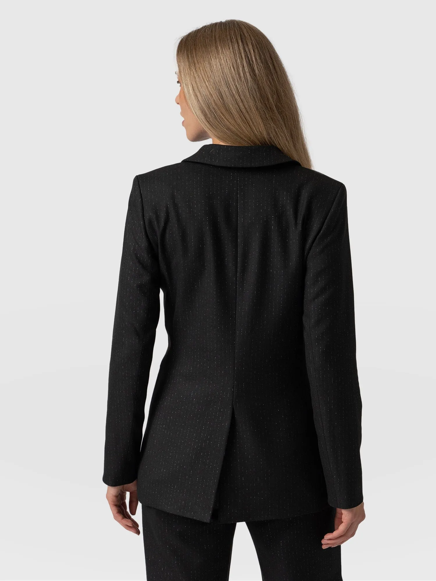 Cambridge Blazer - Black Pinstripe