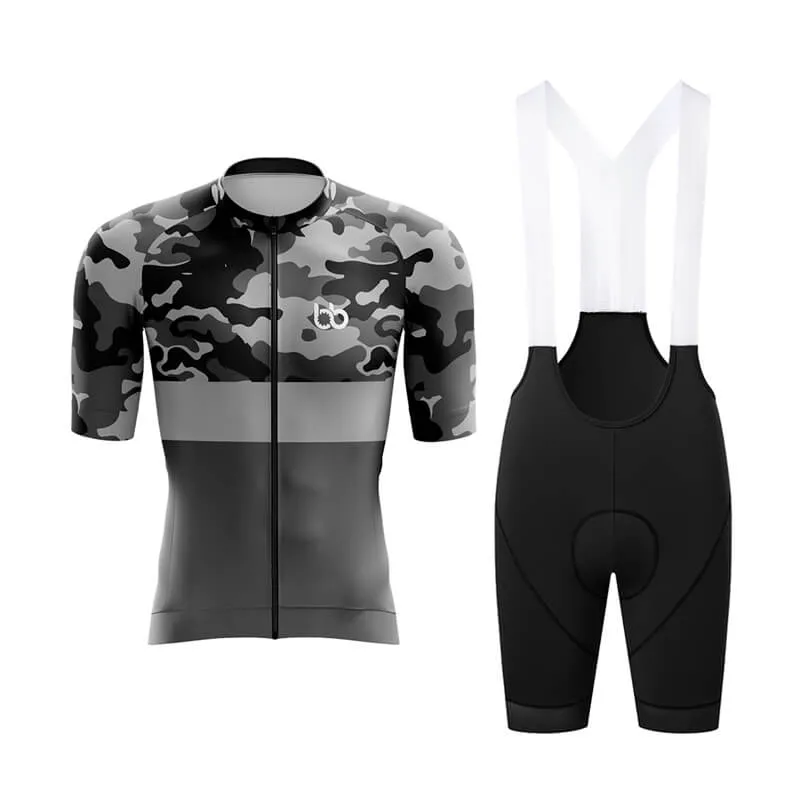 Camouflage Neck Aero Cycling Kit (V2) (Grey)