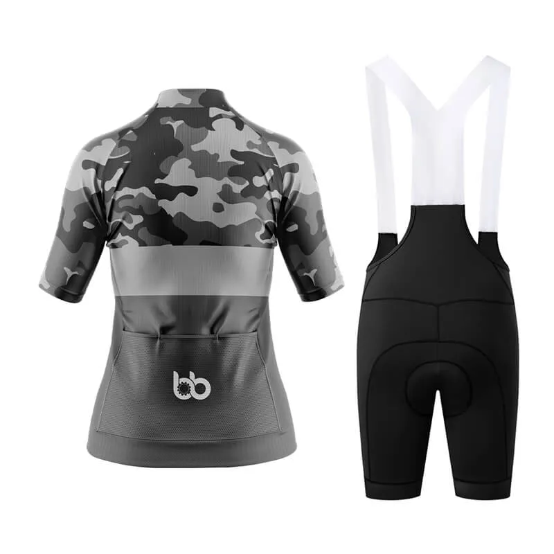 Camouflage Neck Aero Cycling Kit (V2) (Grey)