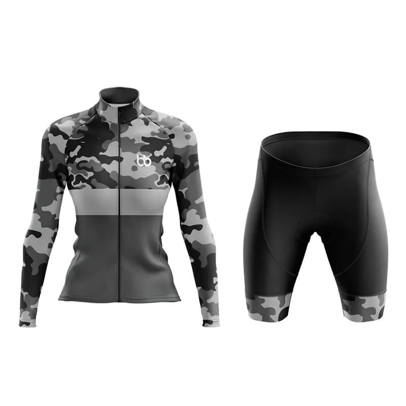 Camouflage Neck Aero Cycling Kit (V2) (Grey)