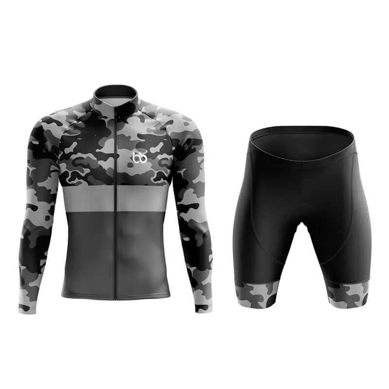 Camouflage Neck Aero Cycling Kit (V2) (Grey)