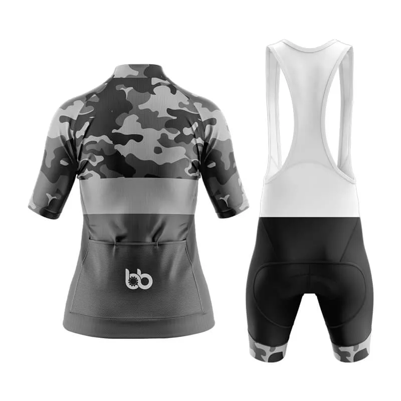 Camouflage Neck Aero Cycling Kit (V2) (Grey)