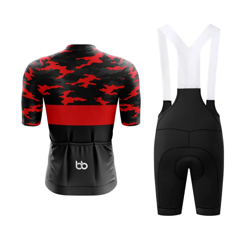 Camouflage Neck Aero Cycling Kit (V2) (Red)