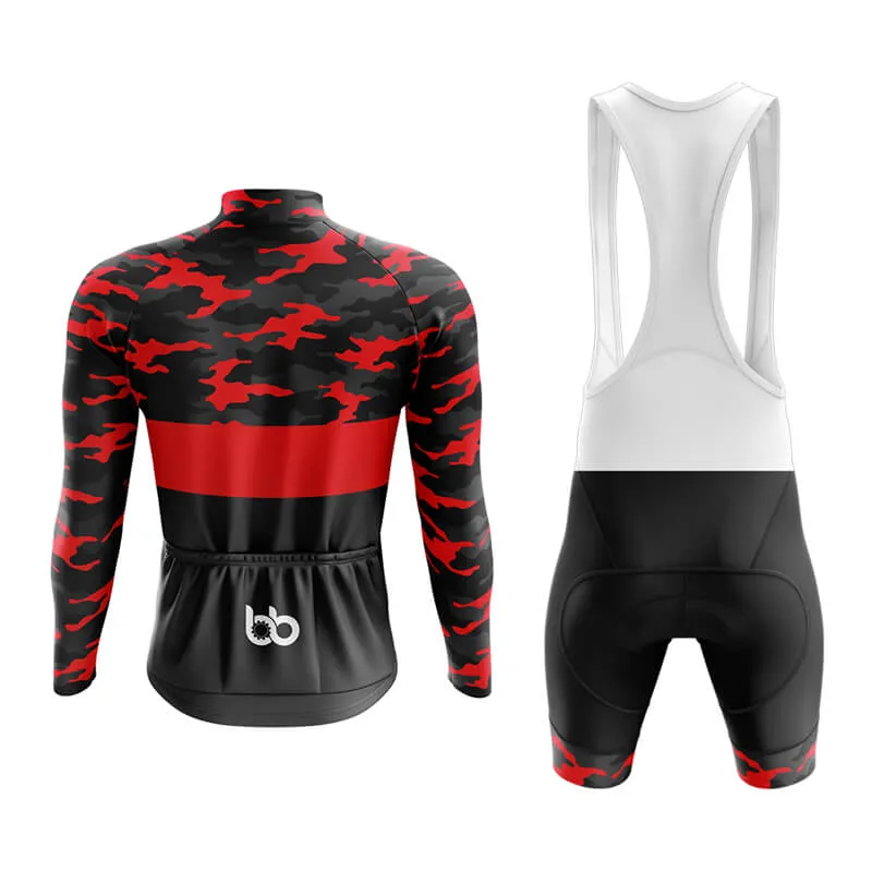 Camouflage Neck Aero Cycling Kit (V2) (Red)