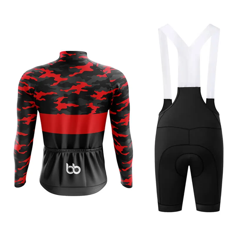 Camouflage Neck Aero Cycling Kit (V2) (Red)