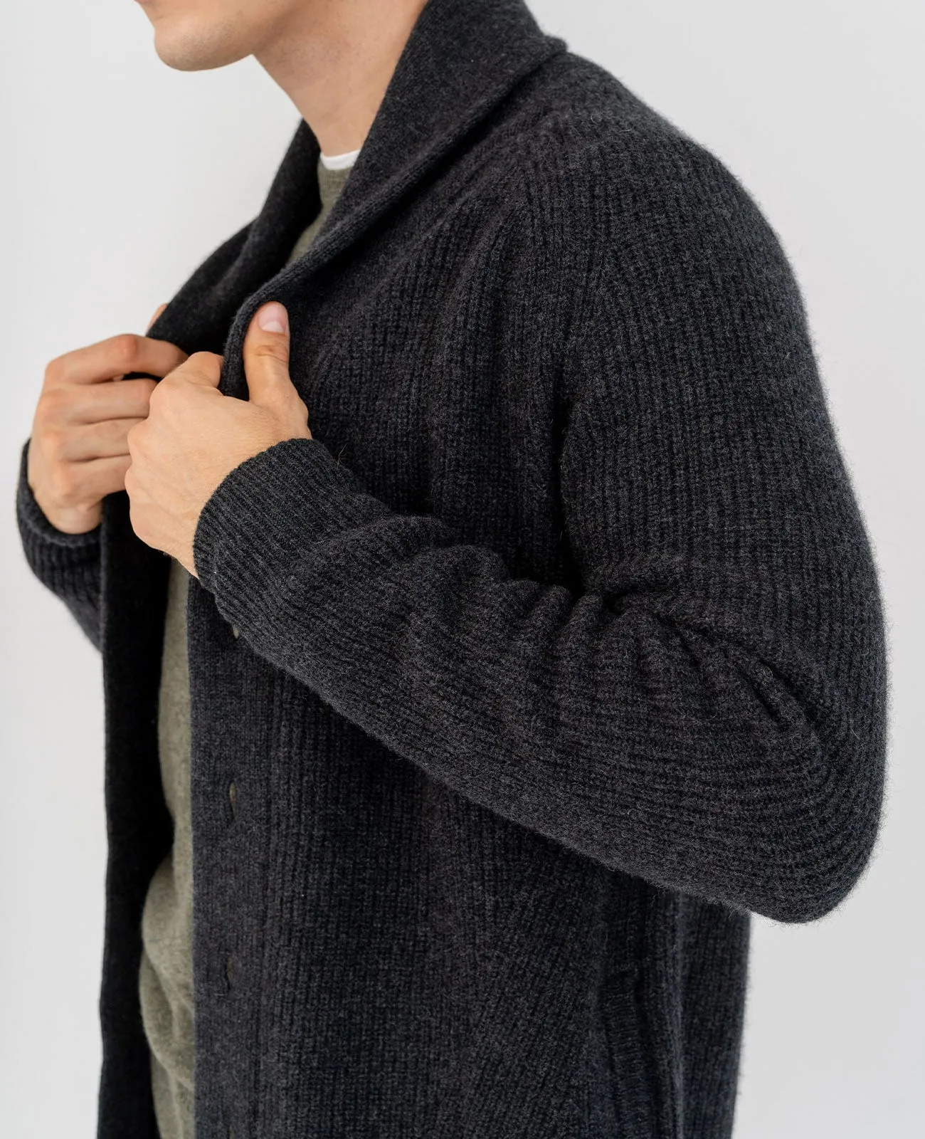 Cashmere Shawl Collar Cardigan