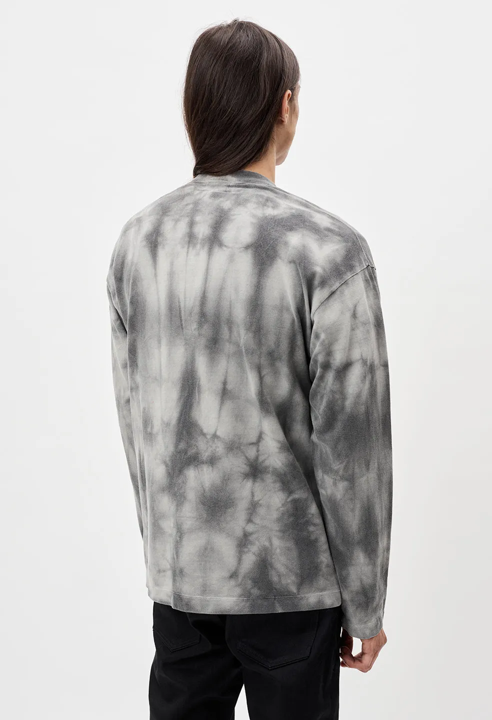 Charcoal Tie Dye Cardigan / Lunar