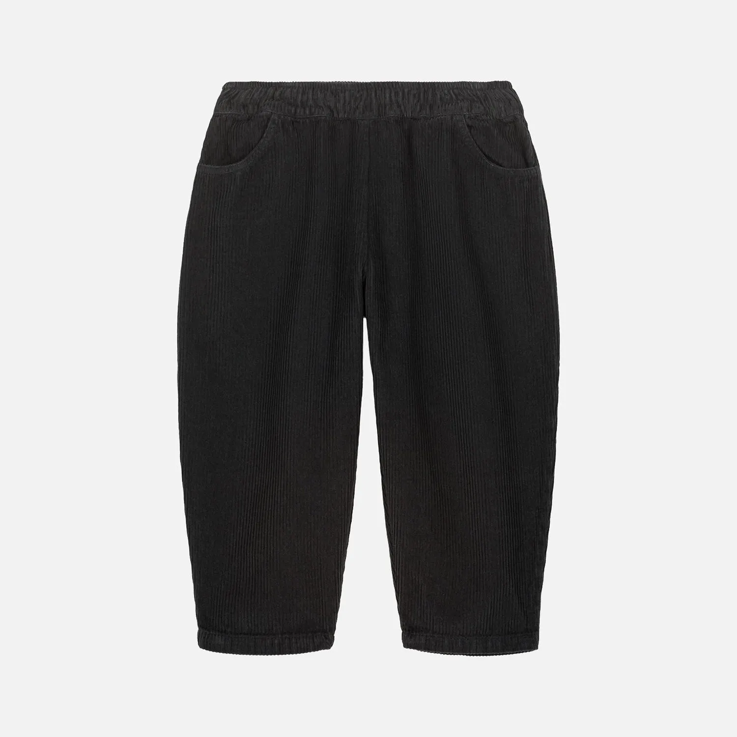 Cotton Corduroy Carrot Pants - Carbon