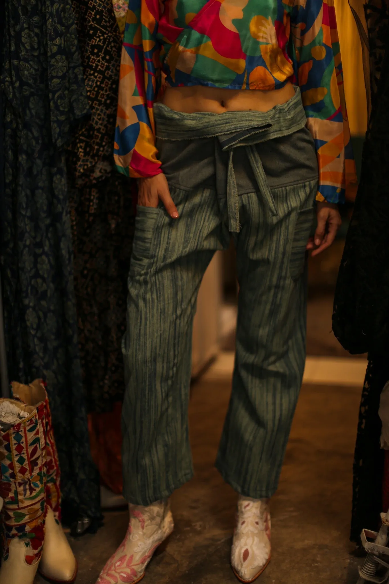 DENIM FISHERMAN PANTS ALBA