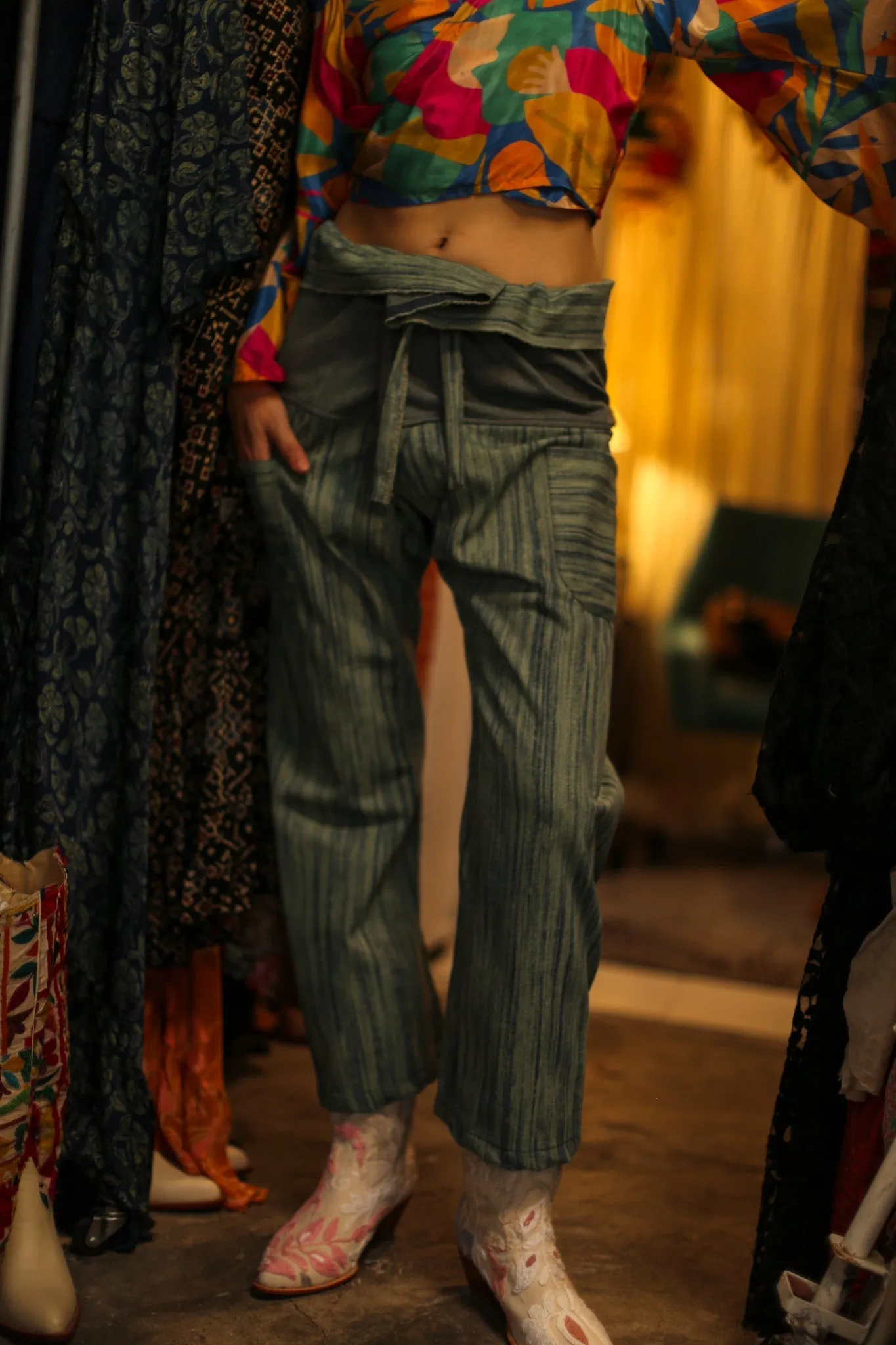 DENIM FISHERMAN PANTS ALBA