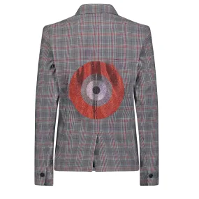 Evil Eye Red Plaid Blazer