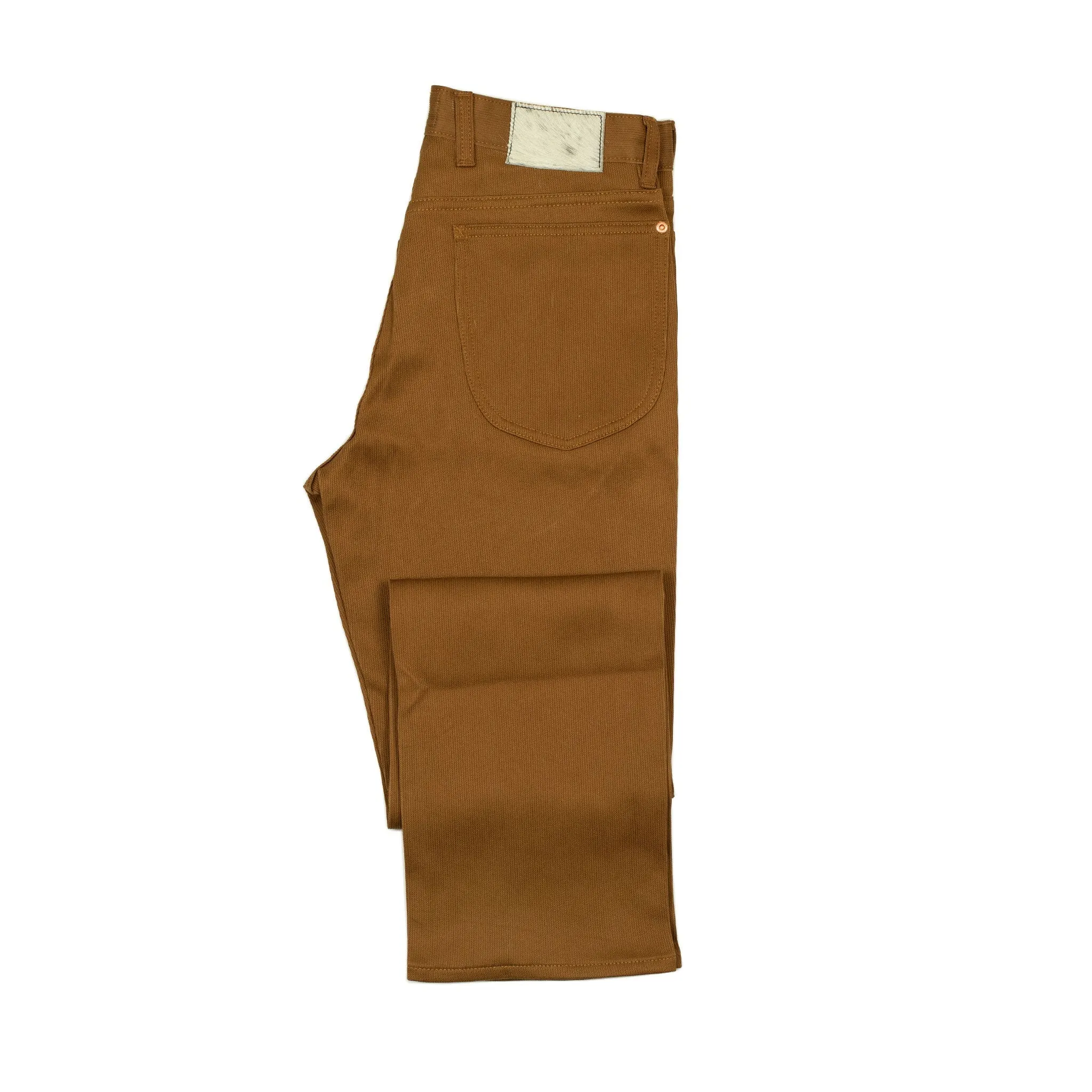 Five pocket pants in Bay Brown Japanese bedford cord (restock)