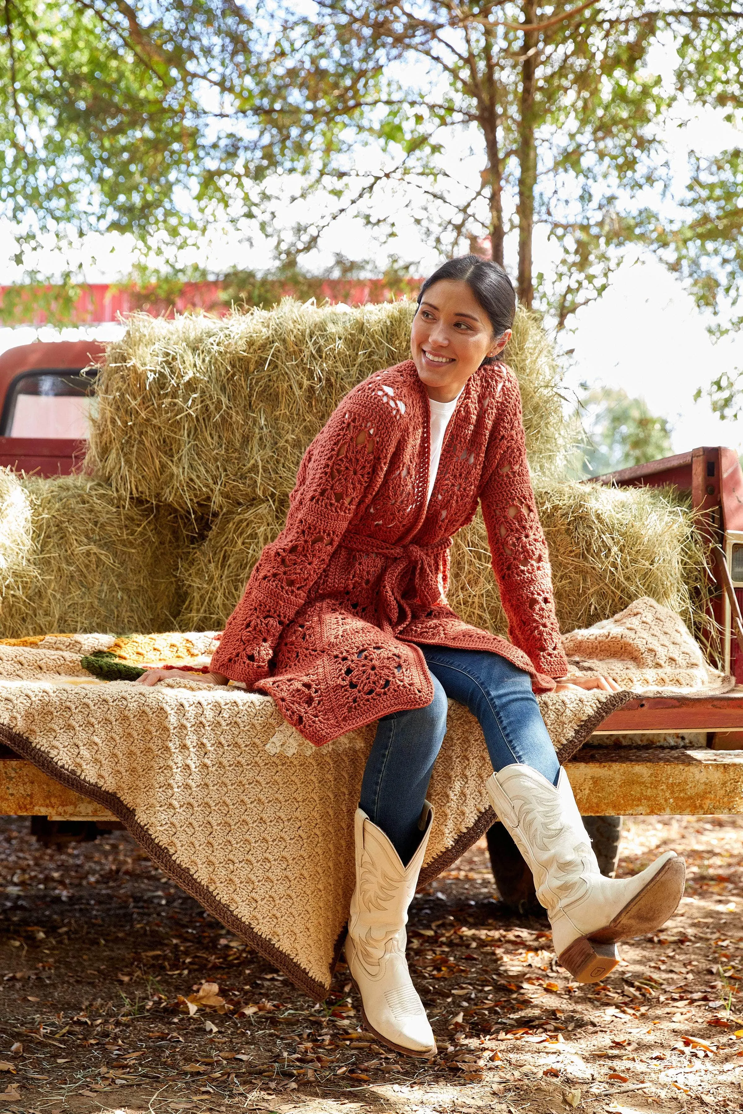 Granny Square Oversized Cardigan