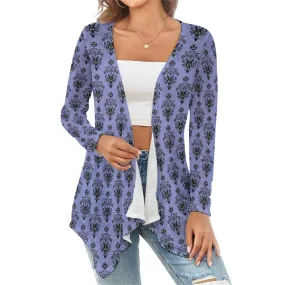 Haunted Mansion Wallpaper Women's Short Cardigan