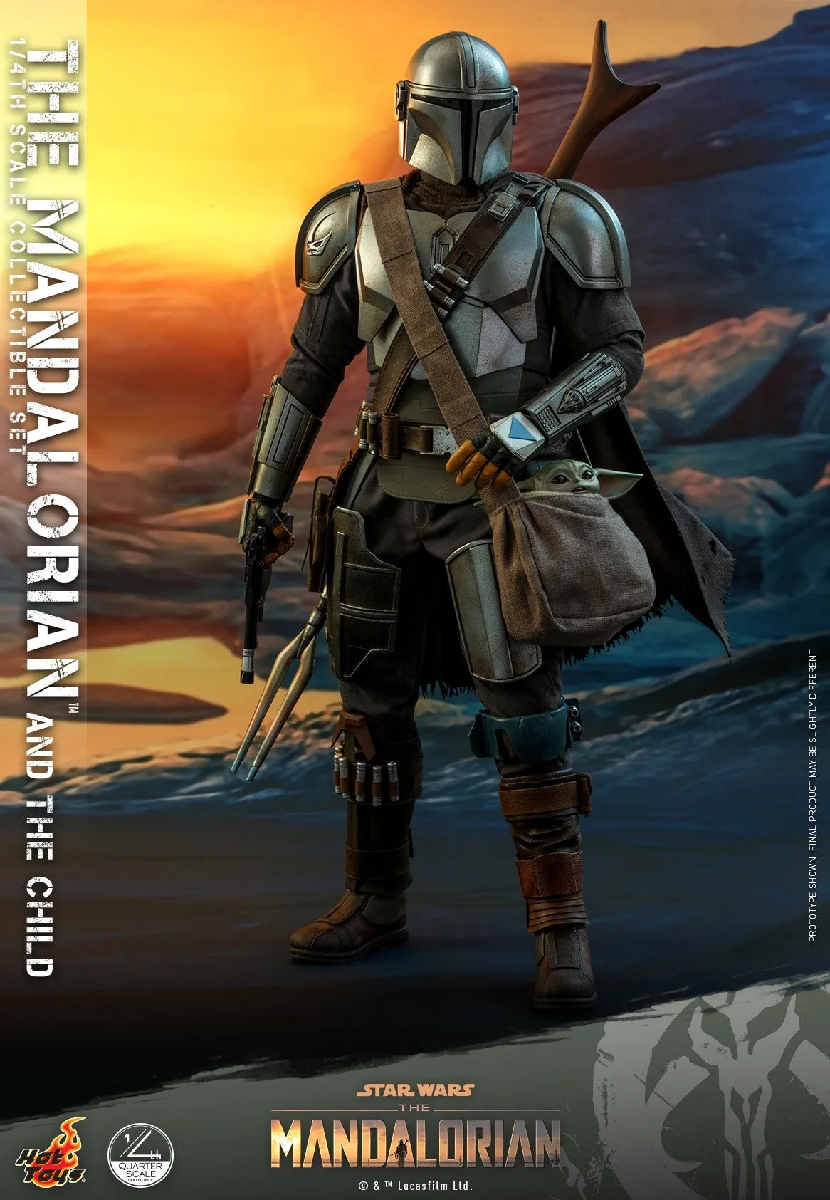 Hot Toys - QS016 - Star Wars™ The Mandalorian™ - 1/4th scale The Mandalorian & The Child Collectible Set